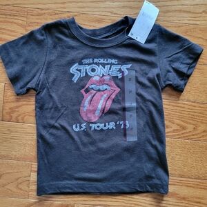 The Rolling Stones Kids Black Tee. Size 2t NWT
